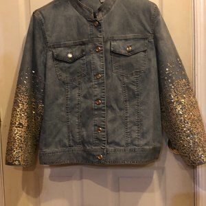 Beautiful used Sequin Jean Jacket
